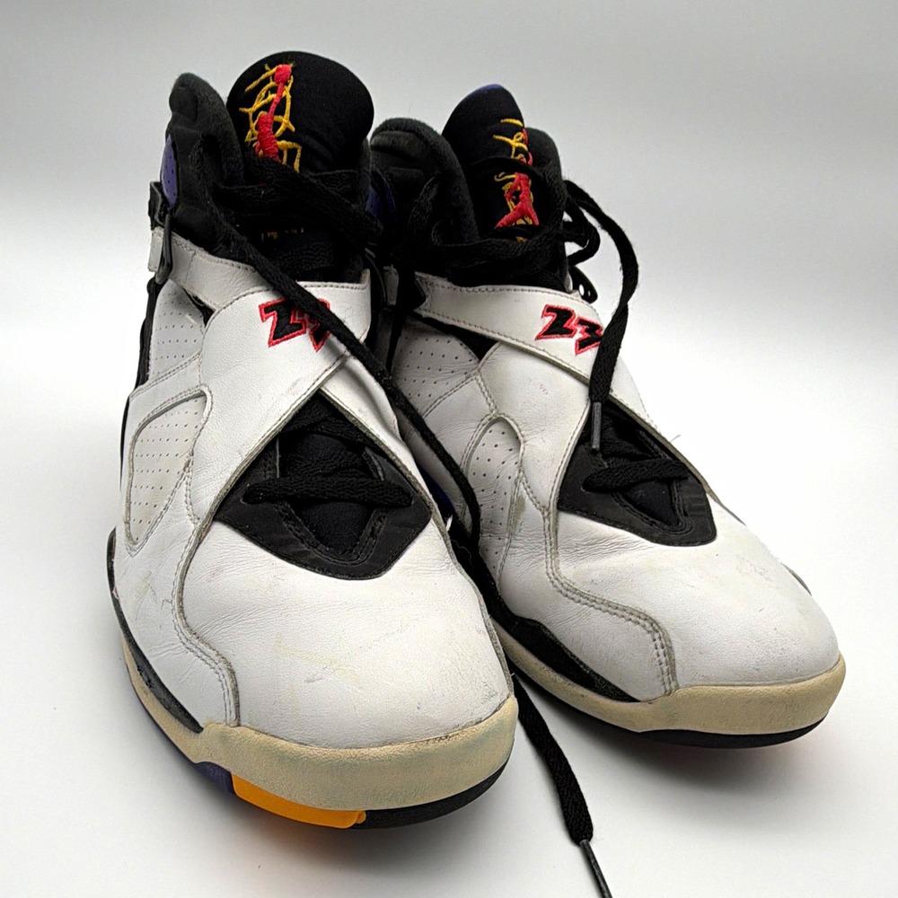 Jordan Air Jordan 8 Three-Peat 2015 High Top Lace-Up White/Black 305381-142